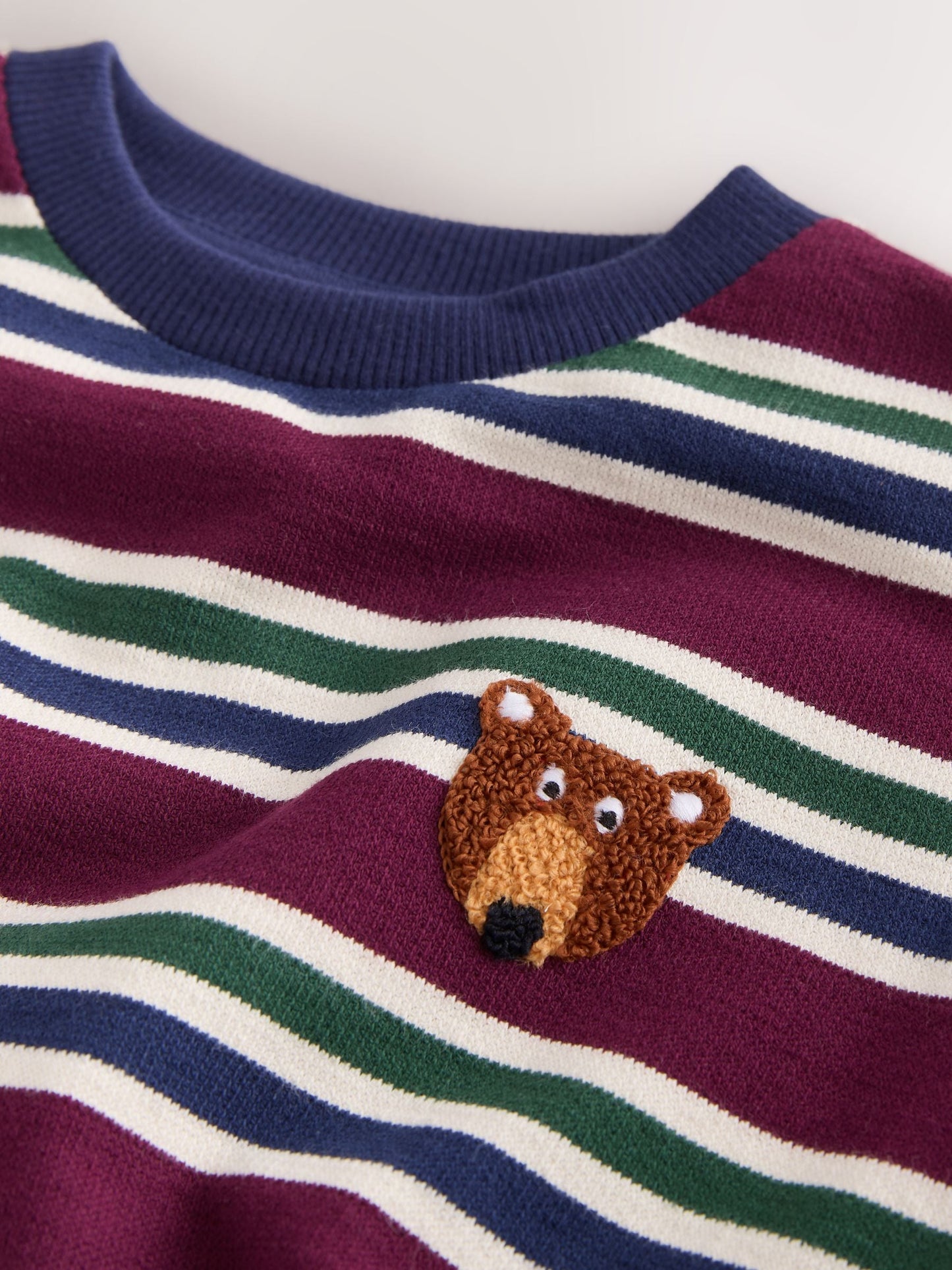 Dsiney Kidz - Berry/Navy Textured Long Sleeve Stripe T-Shirt (3mths-7yrs) image 7