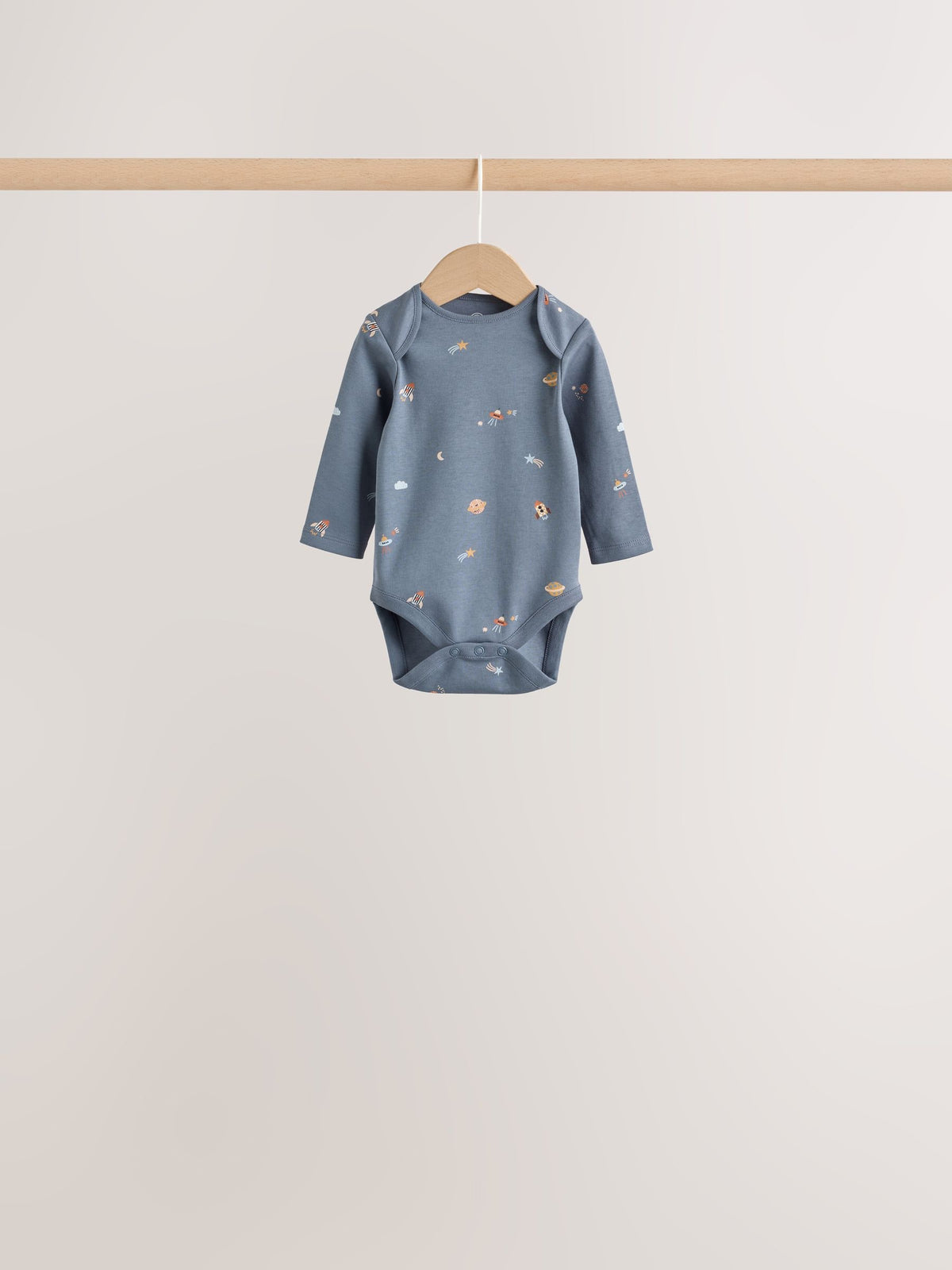 Dsiney Kidz - Blue Character Long Sleeve Baby Bodysuit 7 Pack image 3