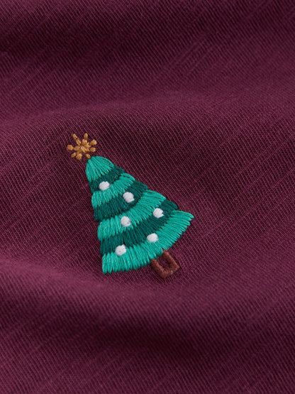 Dsiney Kidz - Berry Red All over Embroidered Long Sleeve Christmas T-Shirt (3mths-7yrs) image 8