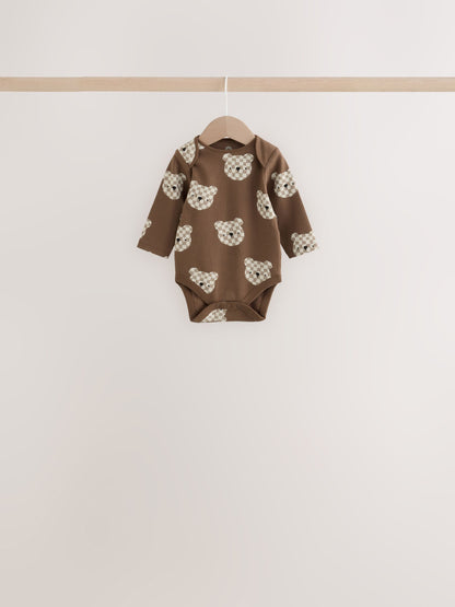 Dsiney Kidz - Brown Bear Long Sleeve Bodysuits 5 Pack image 9