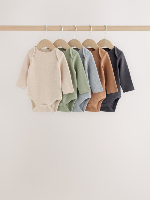 Dsiney Kidz - Neutral Long Sleeve Bodysuits 5 Pack image 1