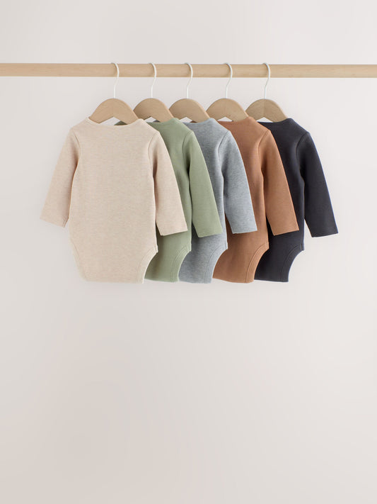 Dsiney Kidz - Neutral Long Sleeve Bodysuits 5 Pack image 2