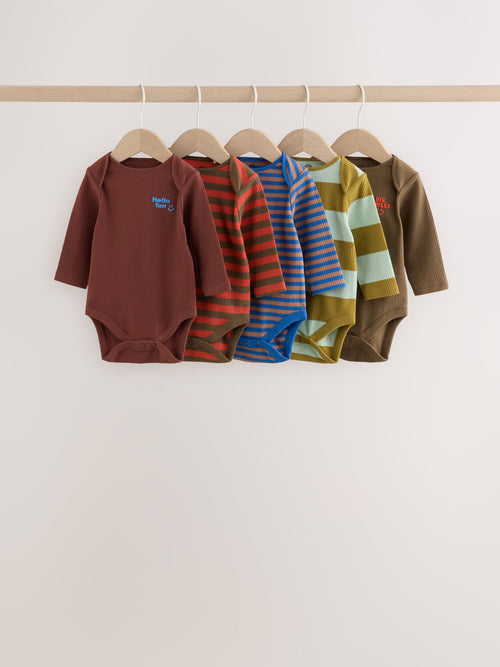 Dsiney Kidz - Multi Stripe Long Sleeve Bodysuits 5 Pack image 1