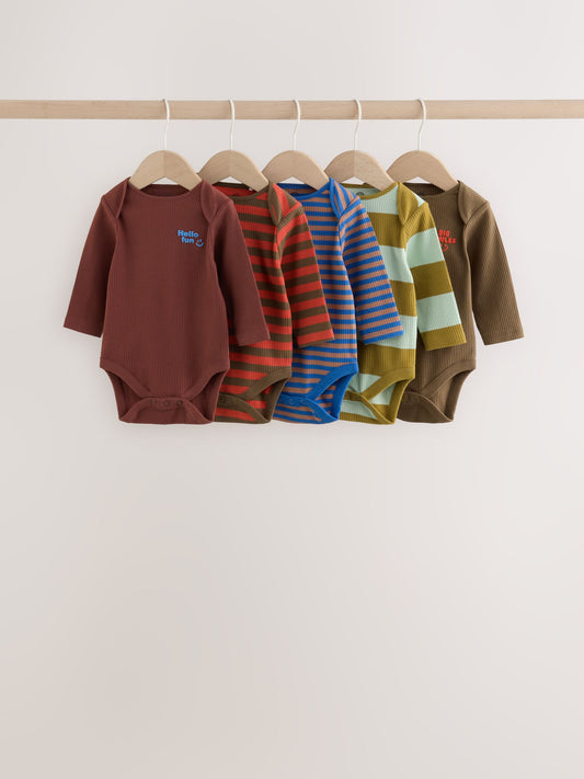 Dsiney Kidz - Multi Stripe Long Sleeve Bodysuits 5 Pack image 1