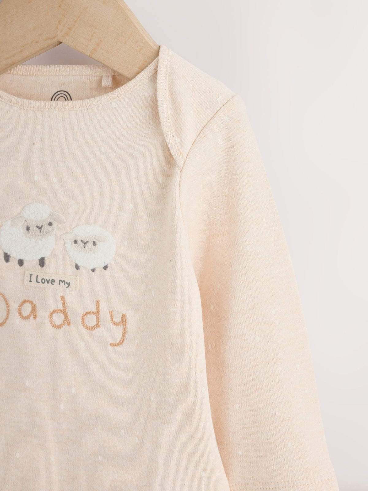 Dsiney Kidz - Neutral I Love My Daddy Long Sleeve Baby Bodysuit image 3