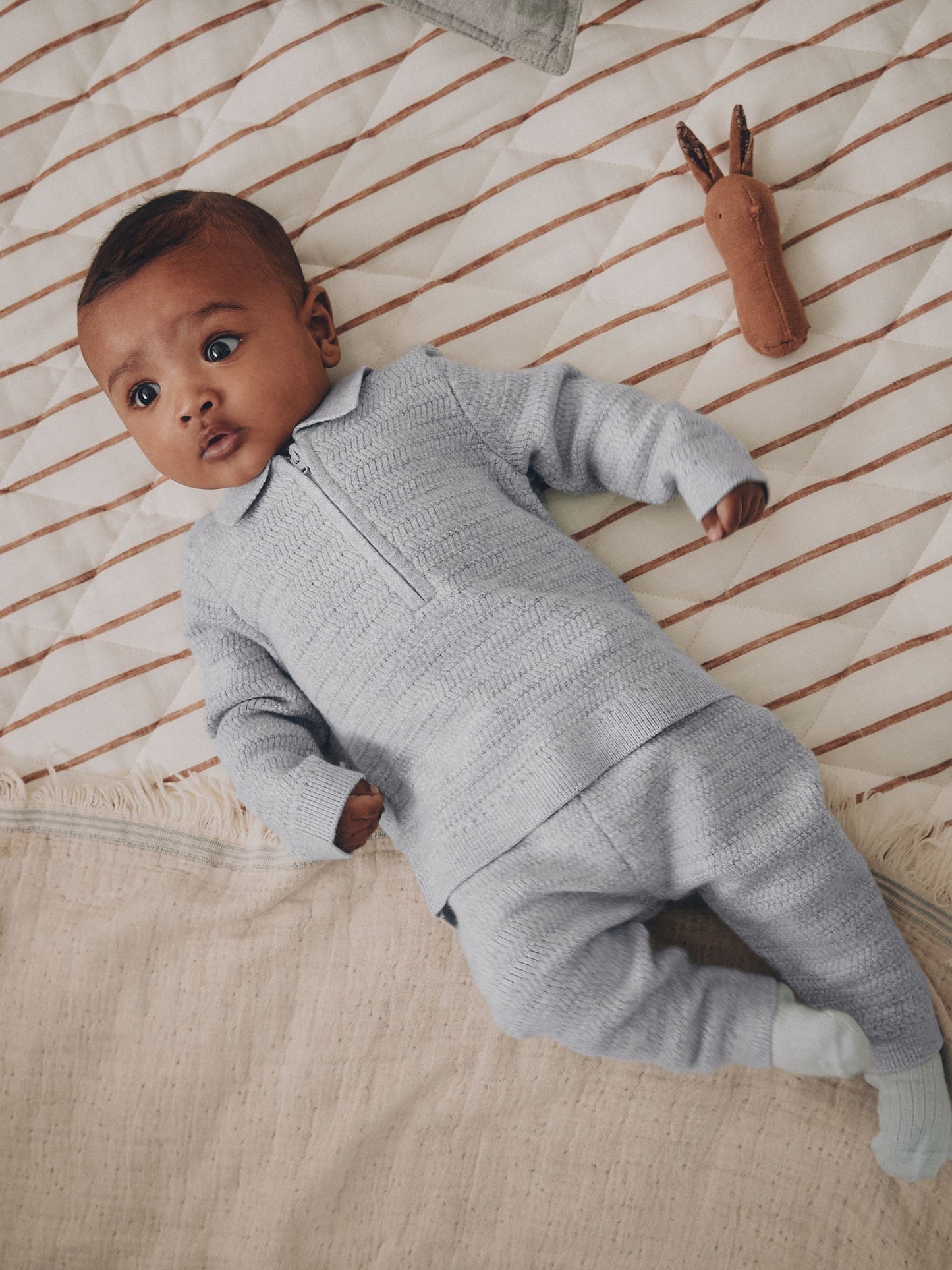 Grey Knitted Jumper and Leggings Baby Set (0mths-2yrs) image 1