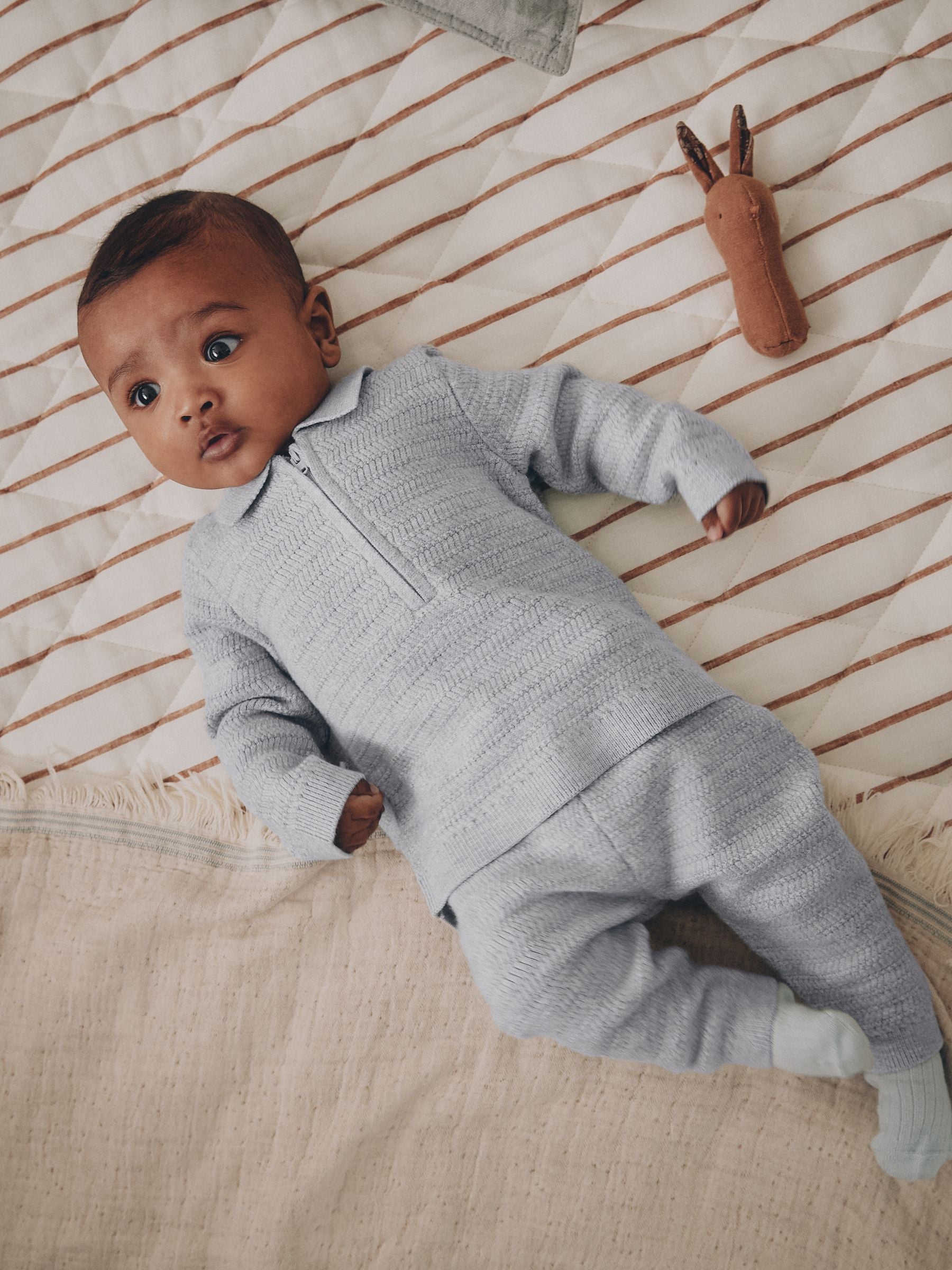 Grey Knitted Jumper and Leggings Baby Set (0mths-2yrs) image 1