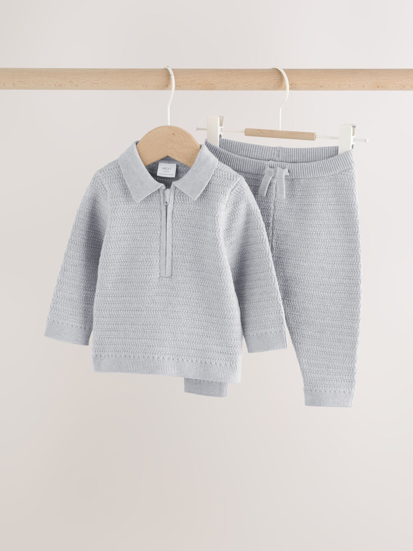 Grey Knitted Jumper and Leggings Baby Set (0mths-2yrs) image 4
