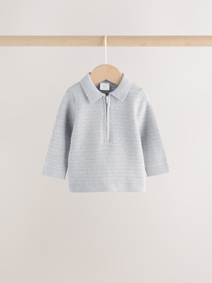Grey Knitted Jumper and Leggings Baby Set (0mths-2yrs) image 6