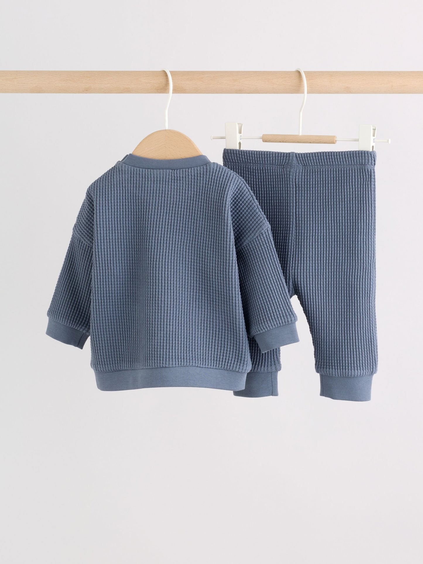Blue Textured Top and Legging Baby Set (0mths-2yrs) image 4