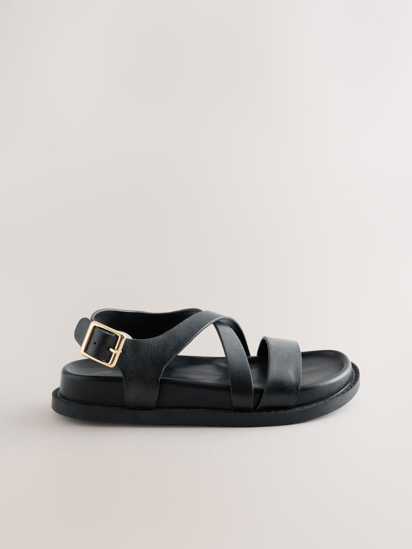 Black Footbed Sandals image 2