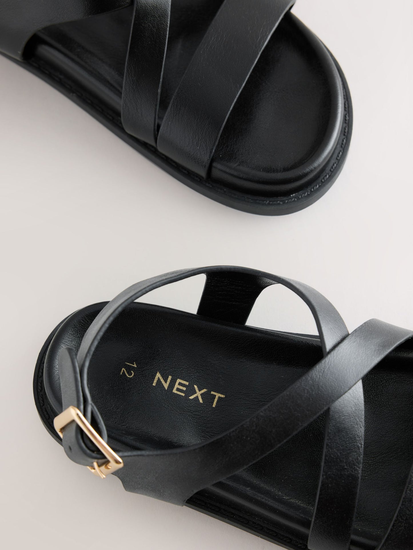 Black Footbed Sandals image 3