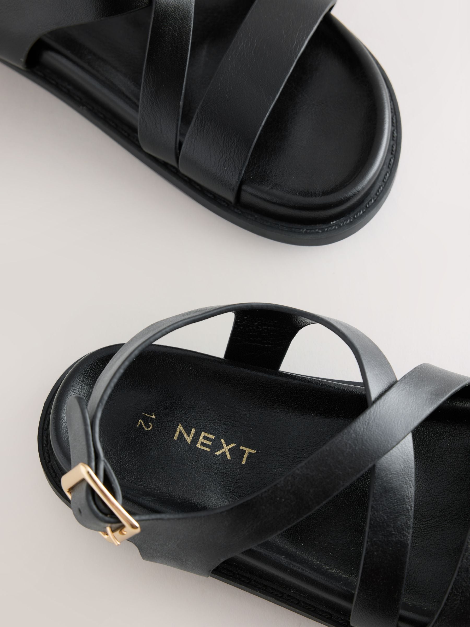 Black Footbed Sandals image 3