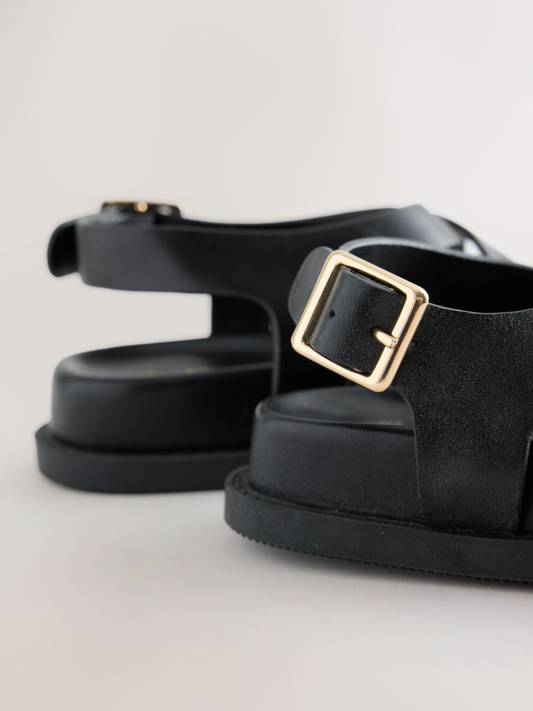 Black Footbed Sandals image 5