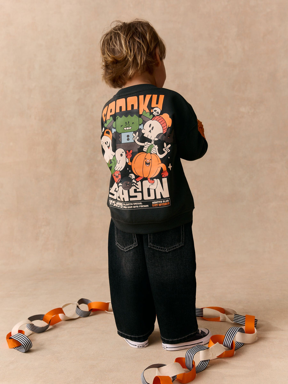 Dsiney Kidz - Charcoal Grey All Over Printed Crew Neck Sweat Top (3mths-7yrs) image 2