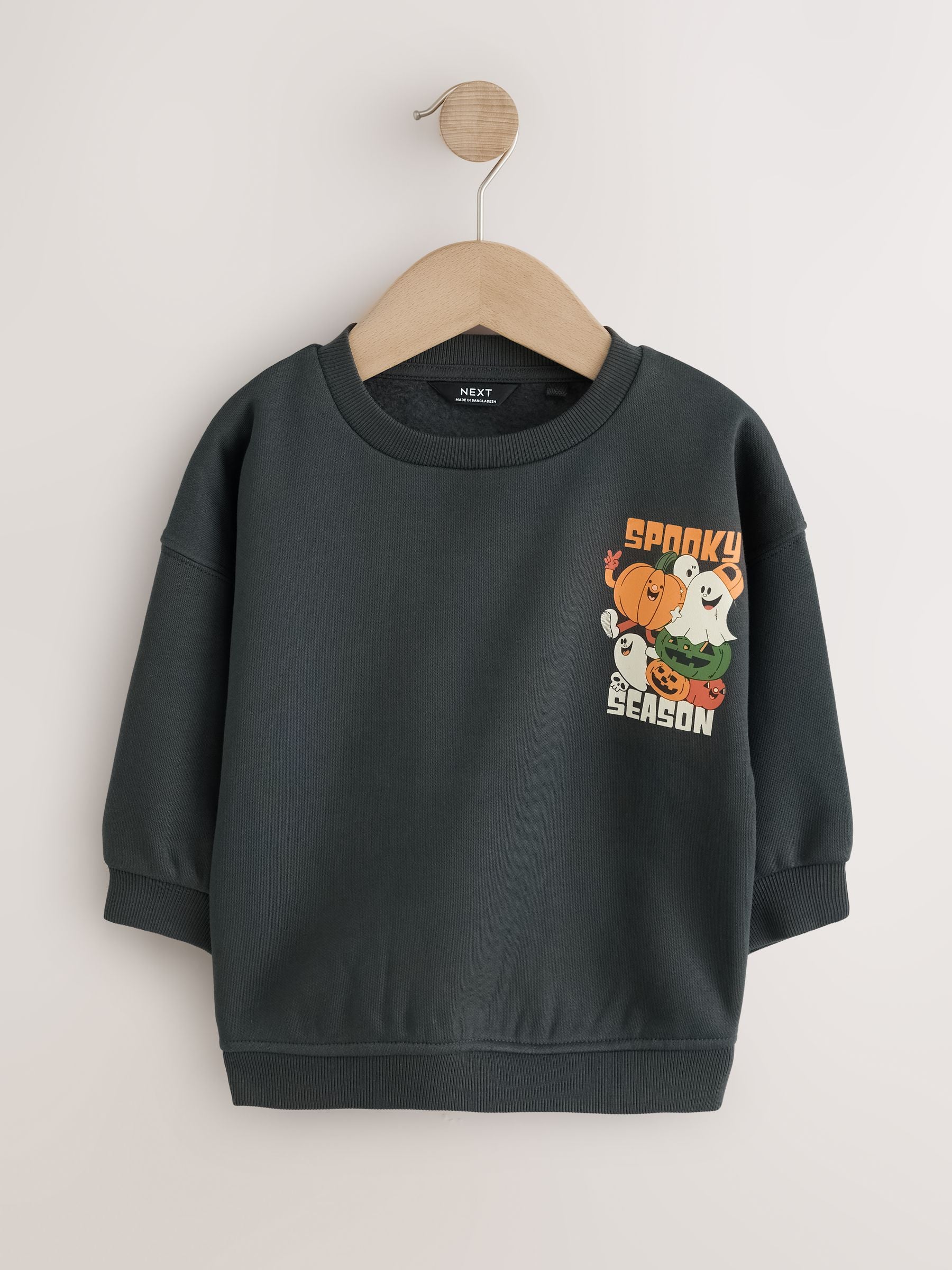Dsiney Kidz - Charcoal Grey All Over Printed Crew Neck Sweat Top (3mths-7yrs) image 4