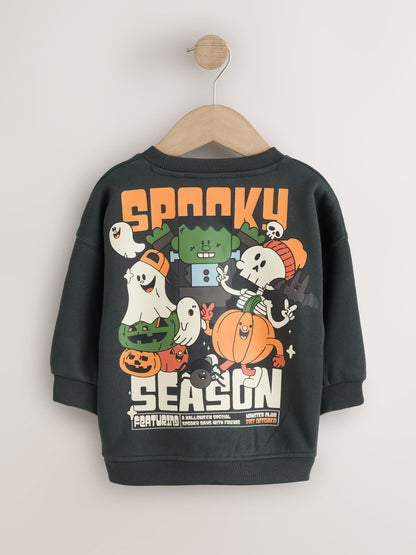 Dsiney Kidz - Charcoal Grey All Over Printed Crew Neck Sweat Top (3mths-7yrs) image 5