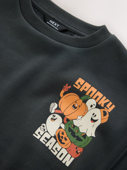 Dsiney Kidz - Charcoal Grey All Over Printed Crew Neck Sweat Top (3mths-7yrs) image 6