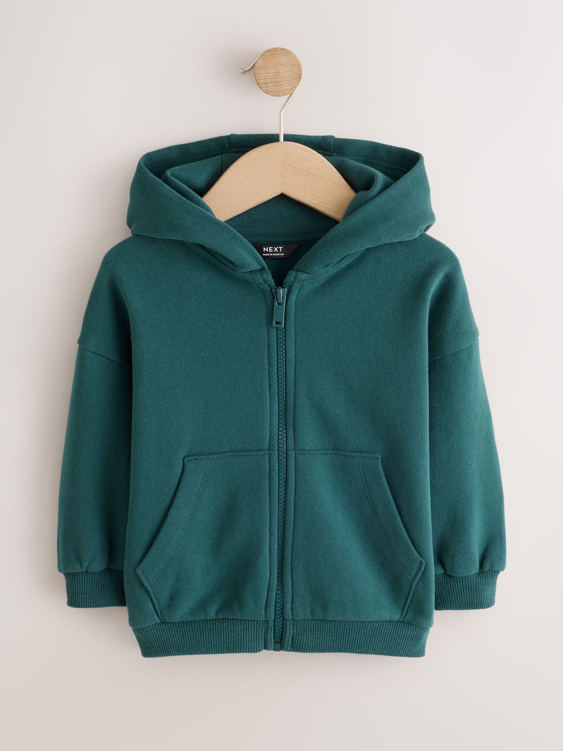 Dsiney Kidz - Dark Green Soft Touch Zip Through Hoodie (3mths-7yrs) image 1