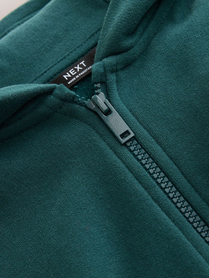 Dsiney Kidz - Dark Green Soft Touch Zip Through Hoodie (3mths-7yrs) image 3