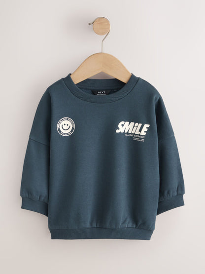 Dsiney Kidz - Blue Back Printed Crew Neck Sweat Top (3mths-7yrs) image 1