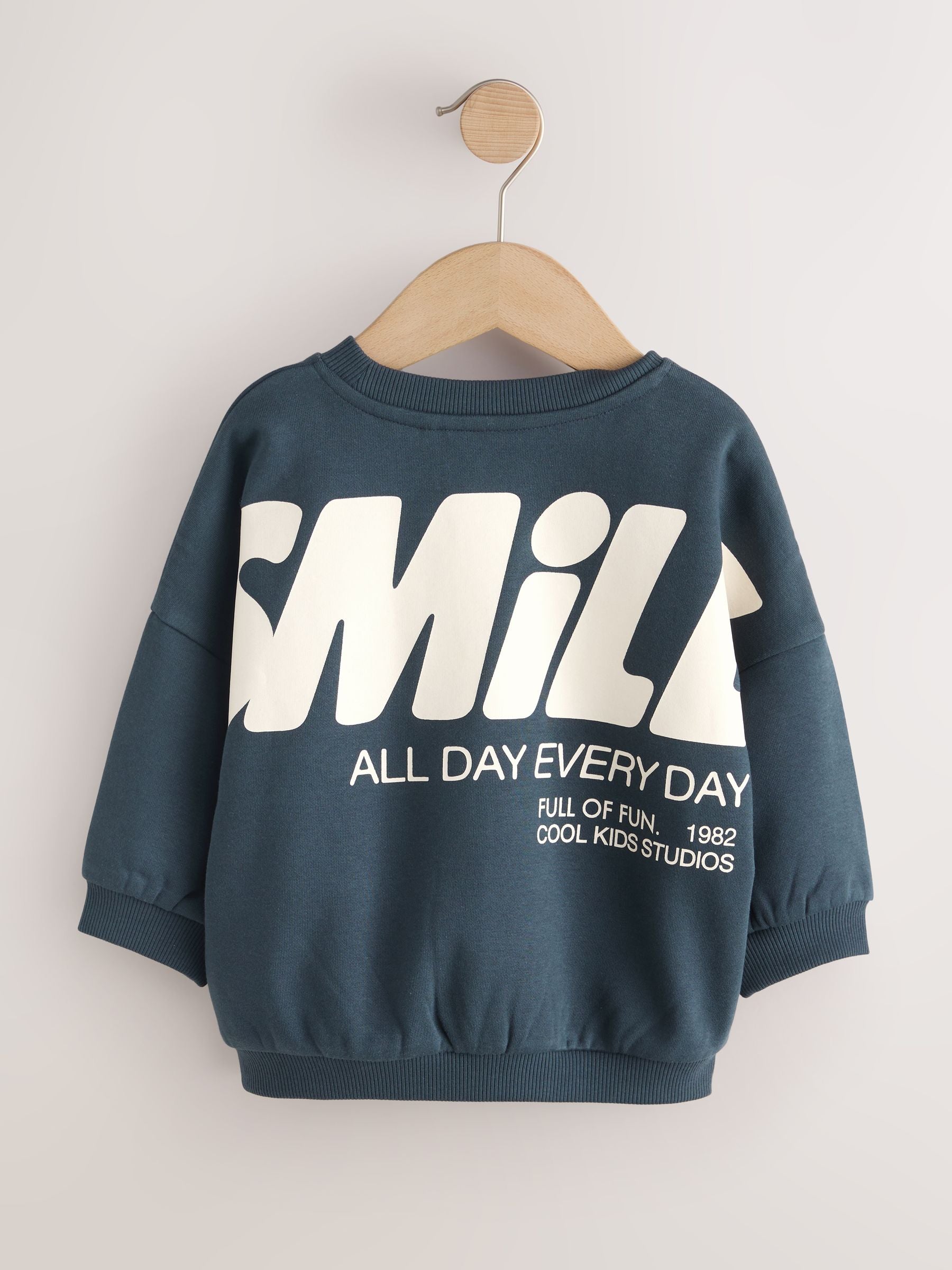 Dsiney Kidz - Blue Back Printed Crew Neck Sweat Top (3mths-7yrs) image 2