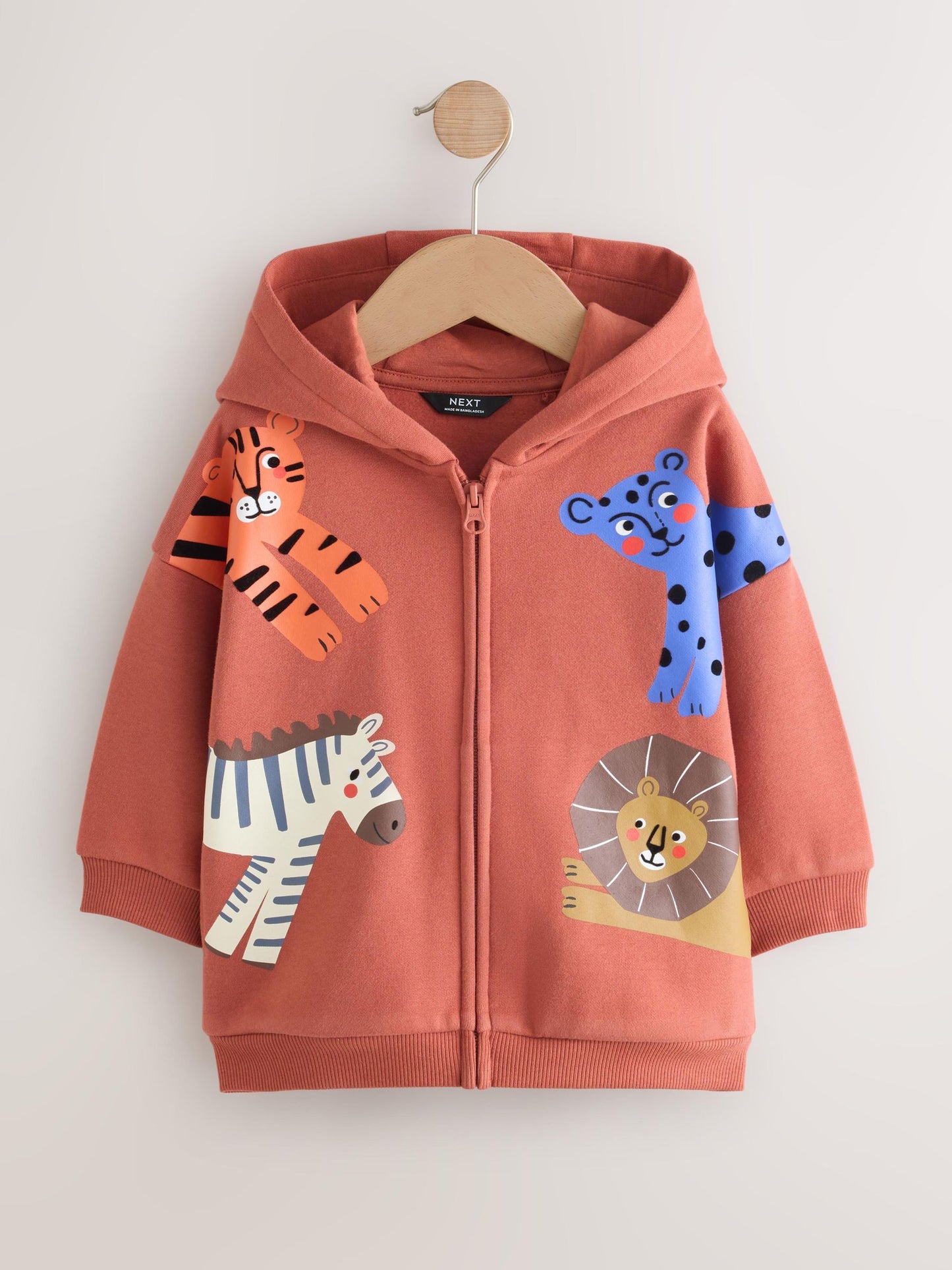 Dsiney Kidz - Tan Brown Printed Zip Thru Hoodie (3mths-7yrs) image 5