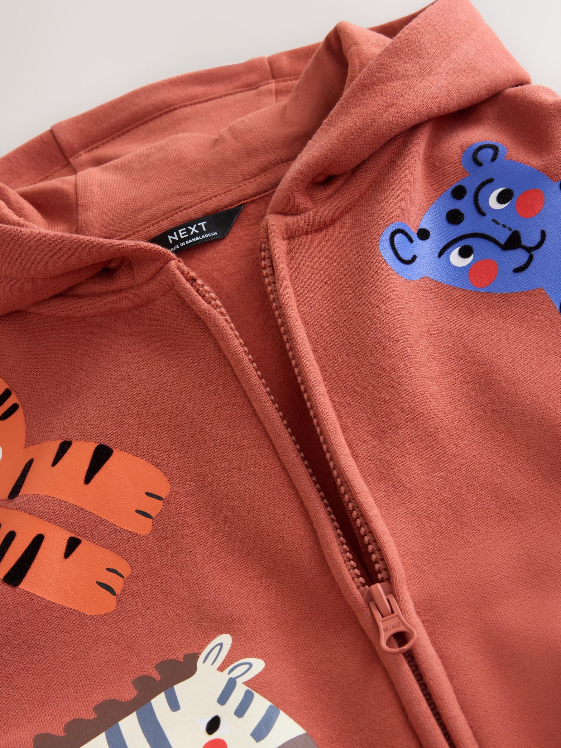 Dsiney Kidz - Tan Brown Printed Zip Thru Hoodie (3mths-7yrs) image 8