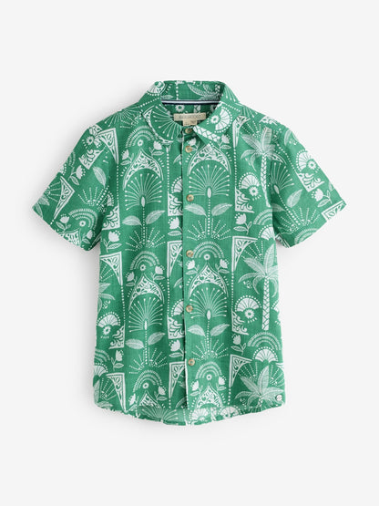 Dsiney Kidz - Angel & Rocket Green Alfie Palm Print Shirt image 6
