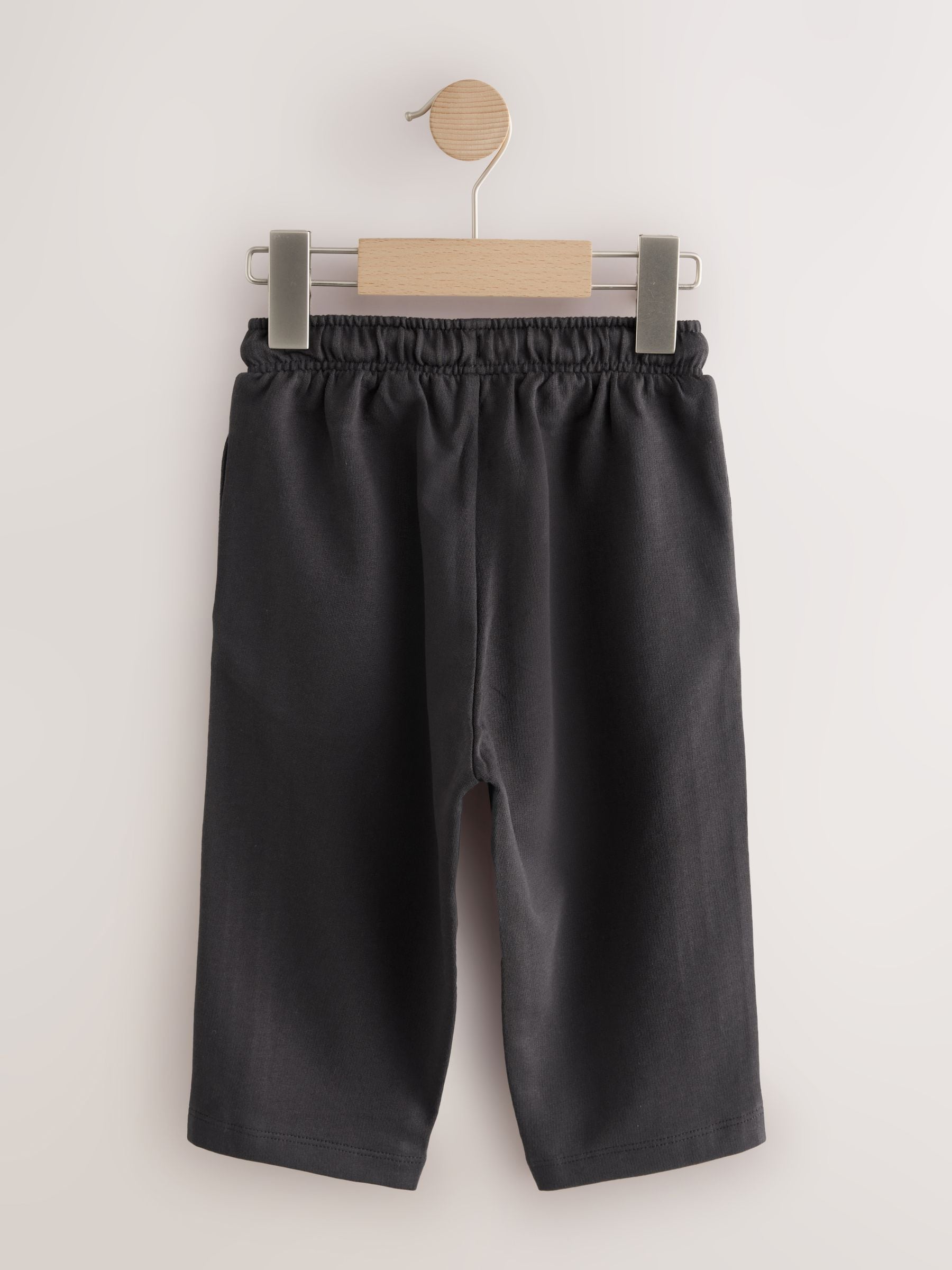 Charcoal Grey Wide Leg Side Stripe Joggers (3mths-7yrs) image 6
