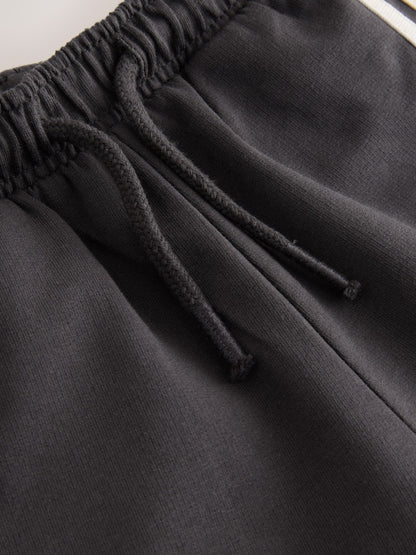 Charcoal Grey Wide Leg Side Stripe Joggers (3mths-7yrs) image 7