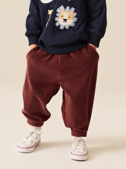 Dsiney Kidz - Burgundy Red Cord Cuffed Joggers (3mths-7yrs) image 1