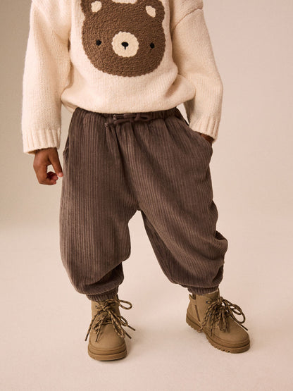 Dsiney Kidz - Grey Cord Cuffed Joggers (3mths-7yrs) image 1