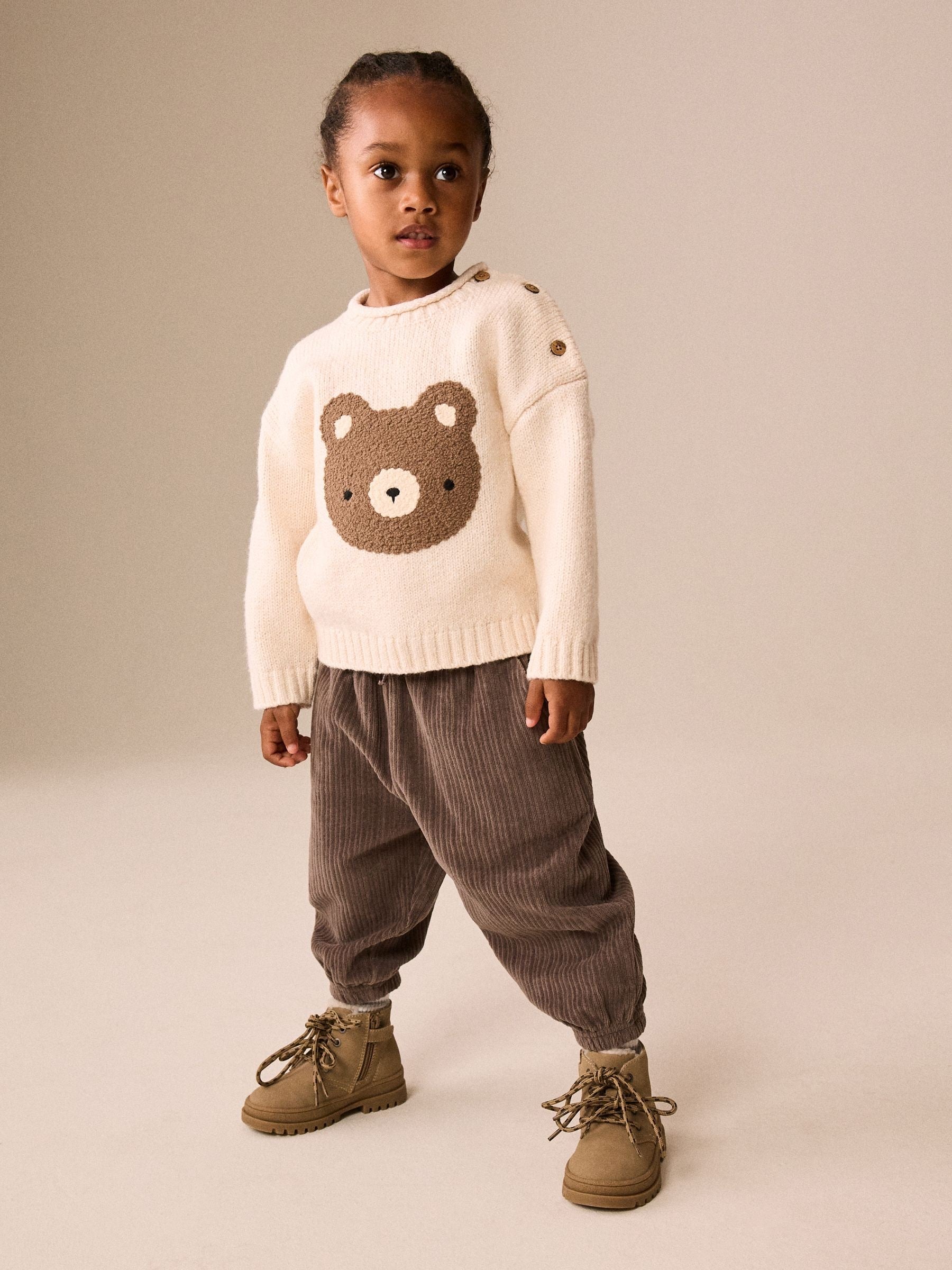 Dsiney Kidz - Grey Cord Cuffed Joggers (3mths-7yrs) image 2