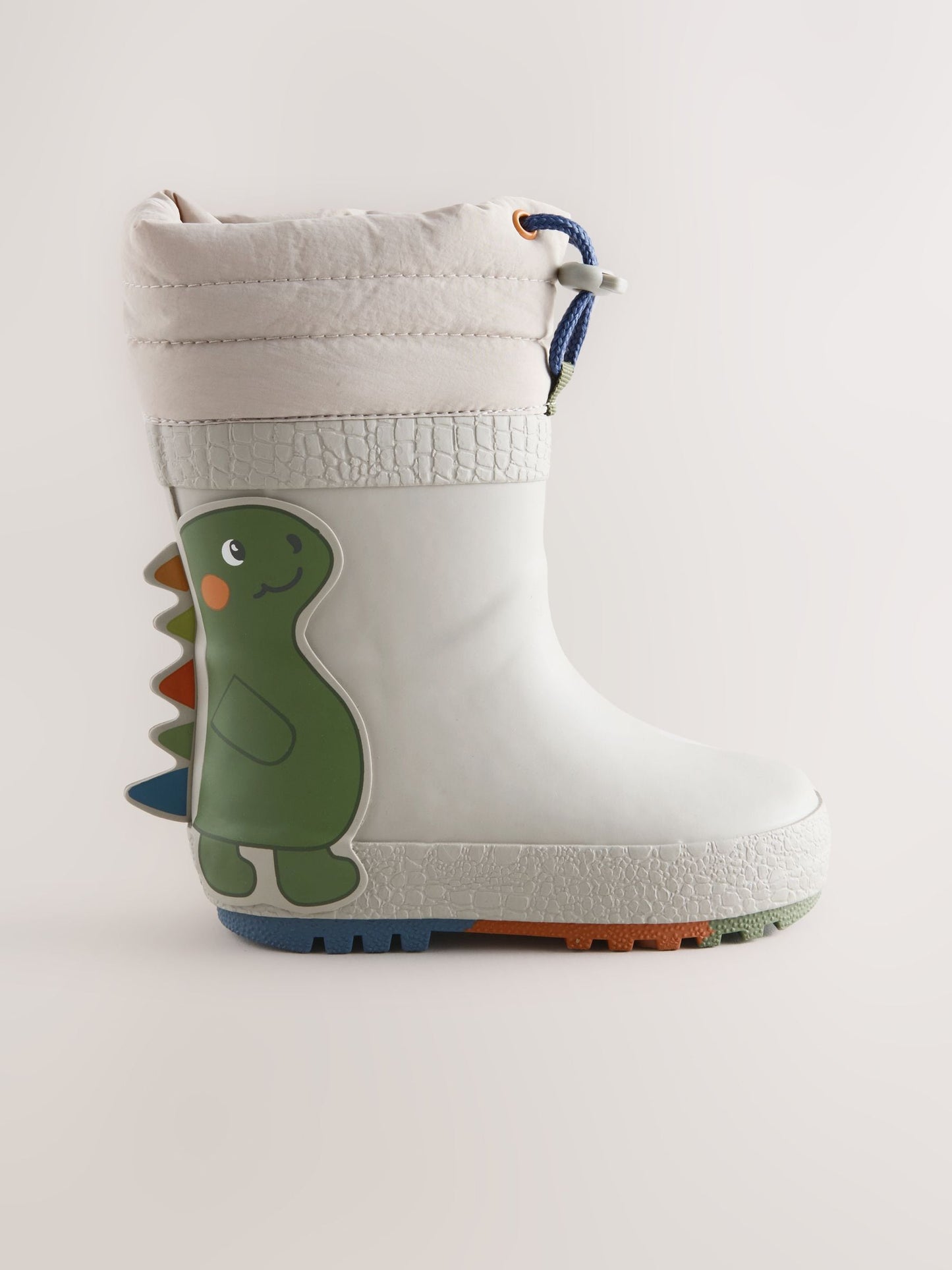 Grey Dinosuar Cuff Welly Wellies image 2