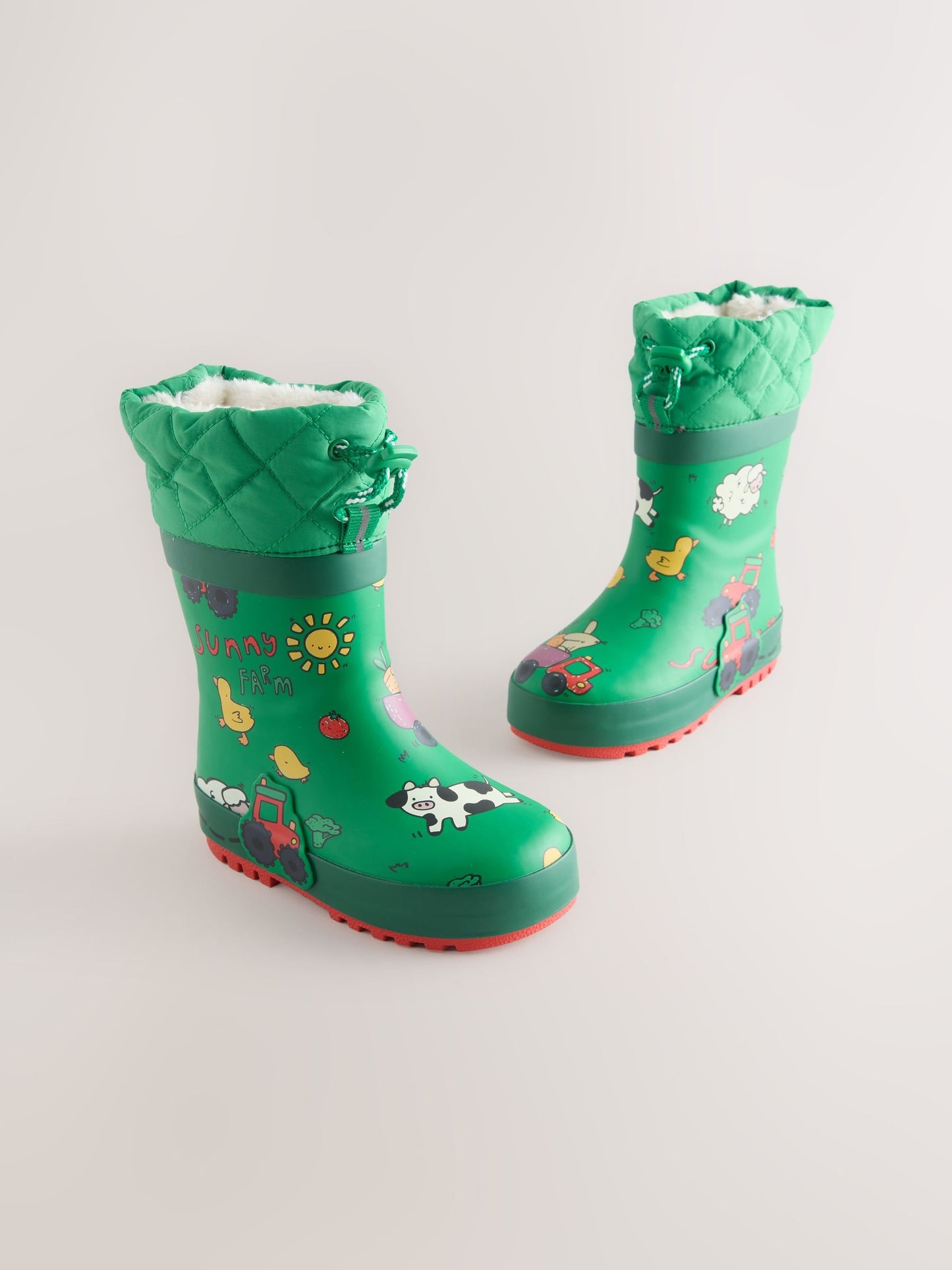 Green Farm Cuff Welly Wellies image 1