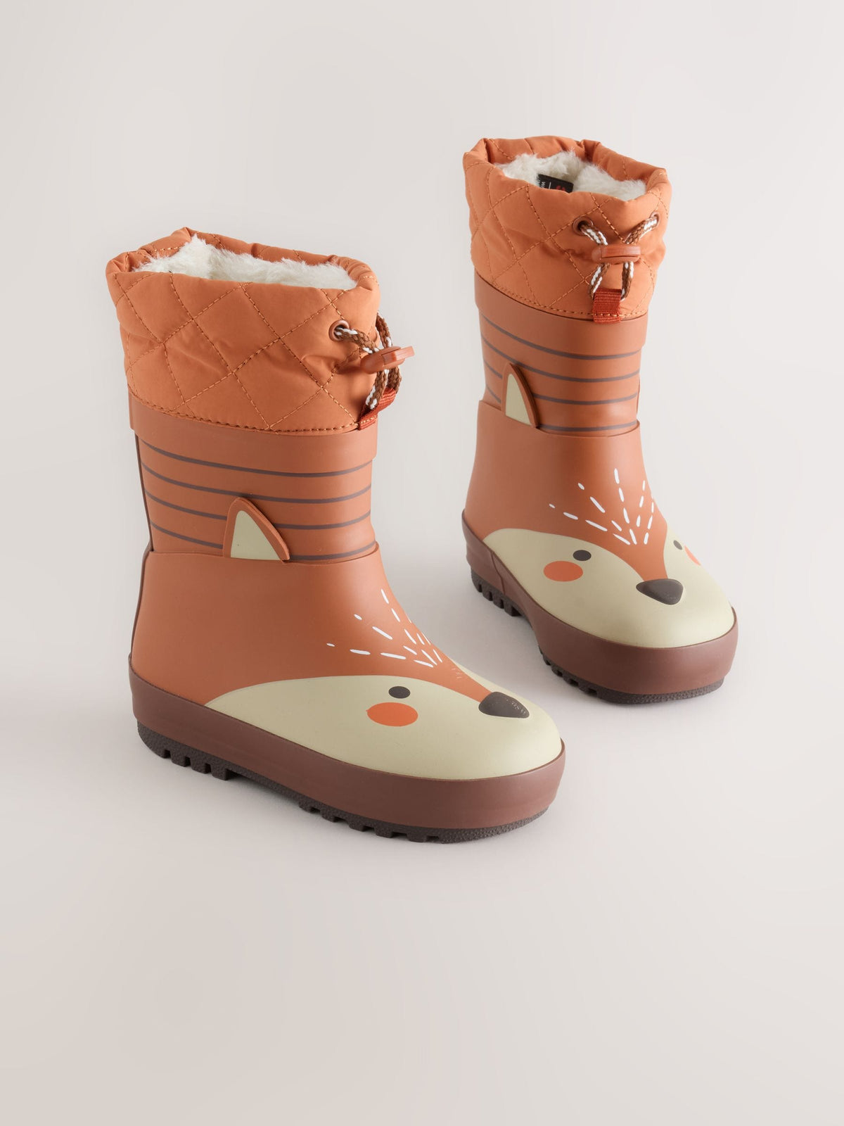Tan Brown Fox Cuff Wellies - image 1