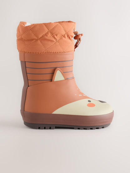 Tan Brown Fox Cuff Wellies - image 2