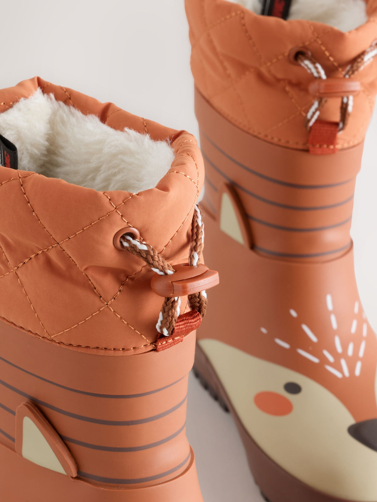 Tan Brown Fox Cuff Wellies - image 3
