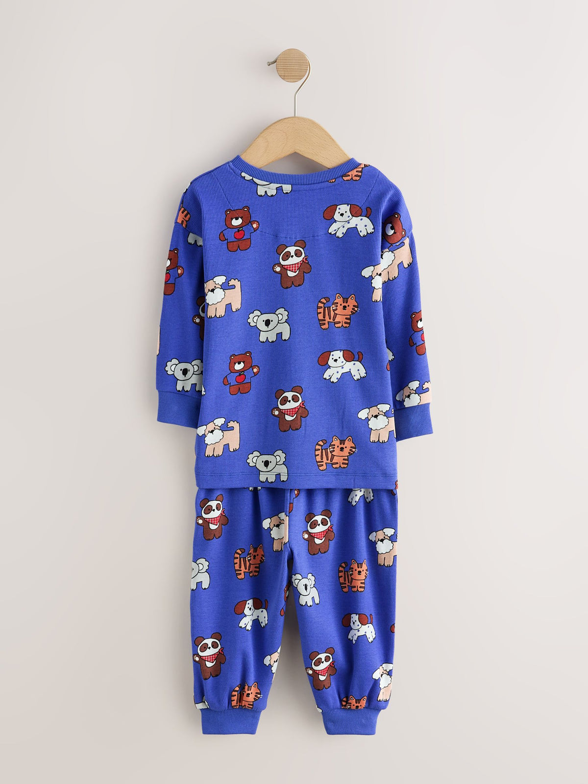 Blue Animal All Over Print Ribbon Wrapped Pyjamas Gift Set (9mths-8yrs) - image 2
