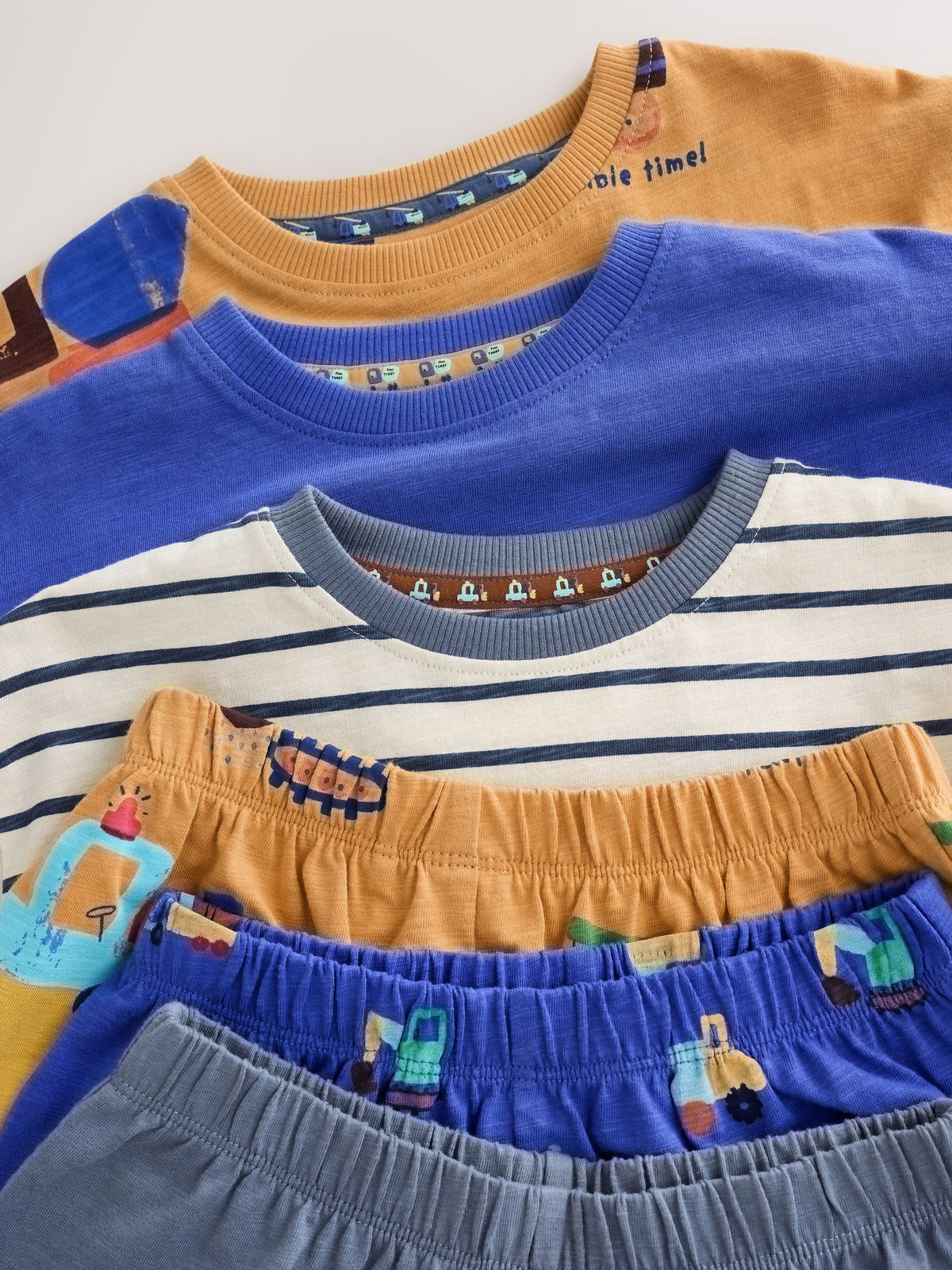 Dsiney Kidz - Brown/Yellow/Blue Diggers Oversized Pyjamas 3 Pack (9mths-8yrs) image 6