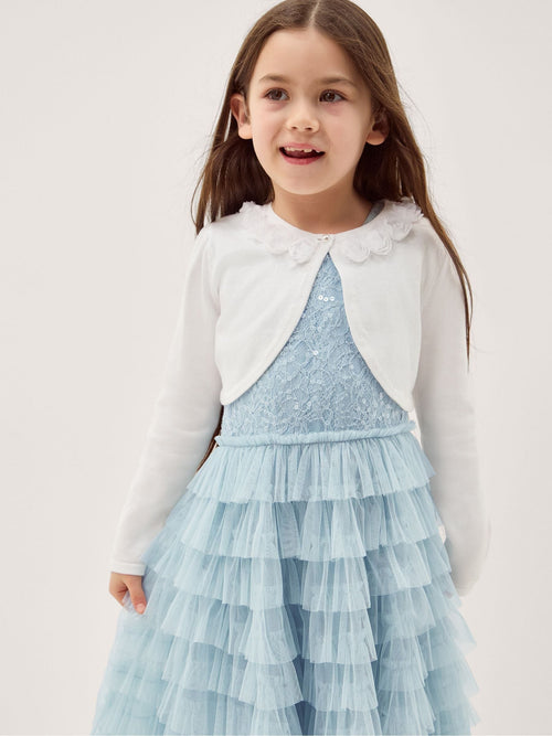 Dsiney Kidz - Monsoon White Communion Ottilie Appliqué Rose Cardigan image 1