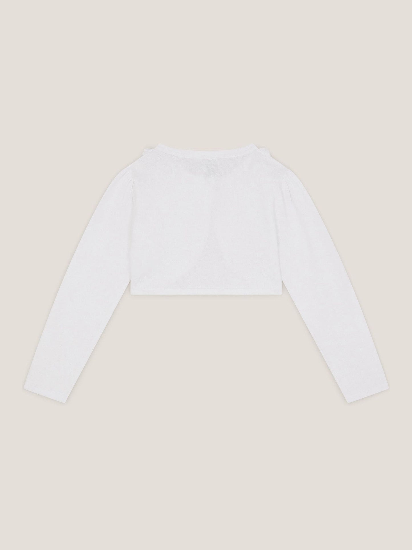 Monsoon White Communion Ottilie Appliqué Rose Cardigan image 3