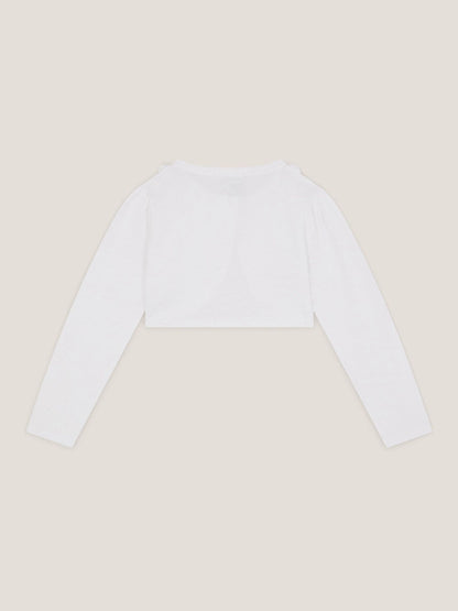 Monsoon White Communion Ottilie Appliqué Rose Cardigan image 3