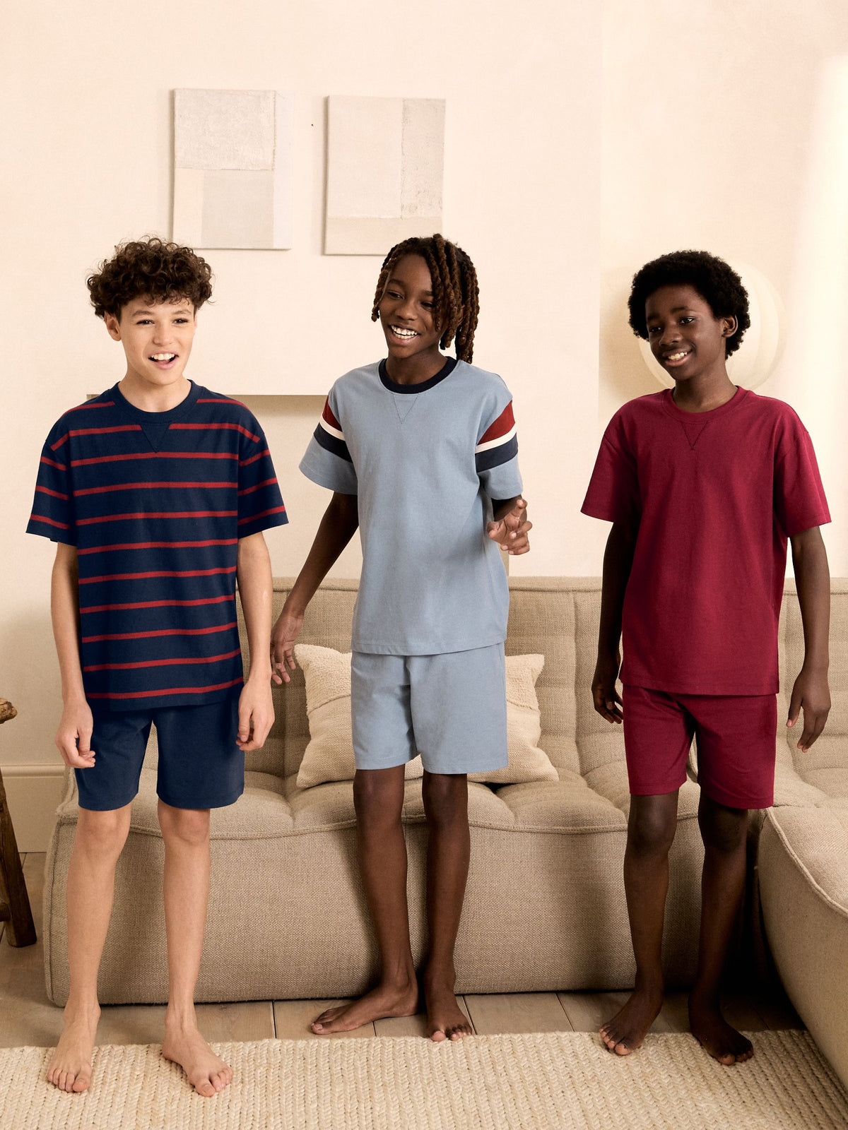 Red/Blue/Navy Short Pyjamas 3 Pack (3-16yrs) - image 2