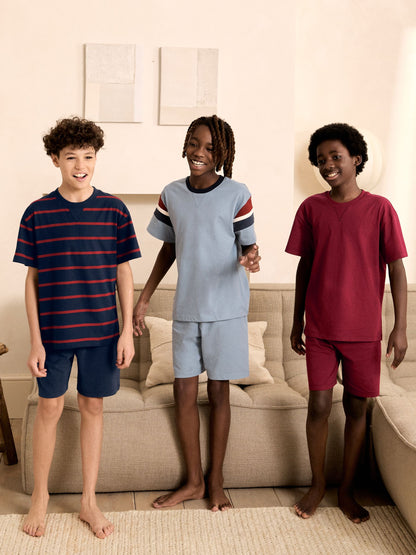 Red/Blue/Navy Short Pyjamas 3 Pack (3-16yrs) - image 2
