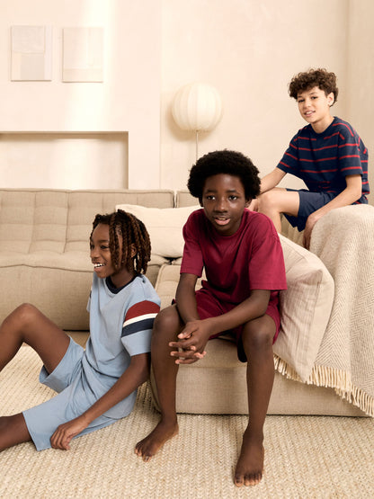Red/Blue/Navy Short Pyjamas 3 Pack (3-16yrs) - image 3