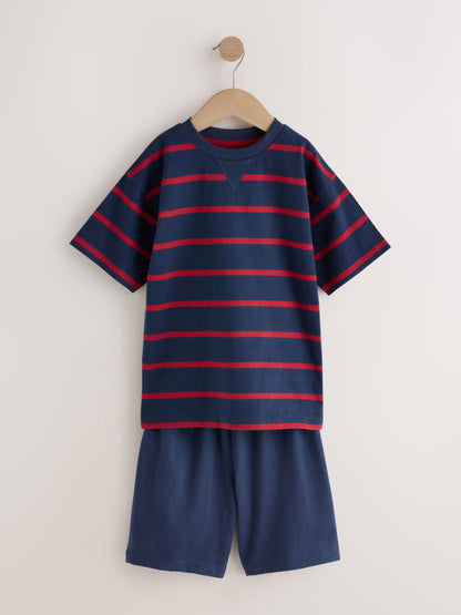 Red/Blue/Navy Short Pyjamas 3 Pack (3-16yrs) - image 9