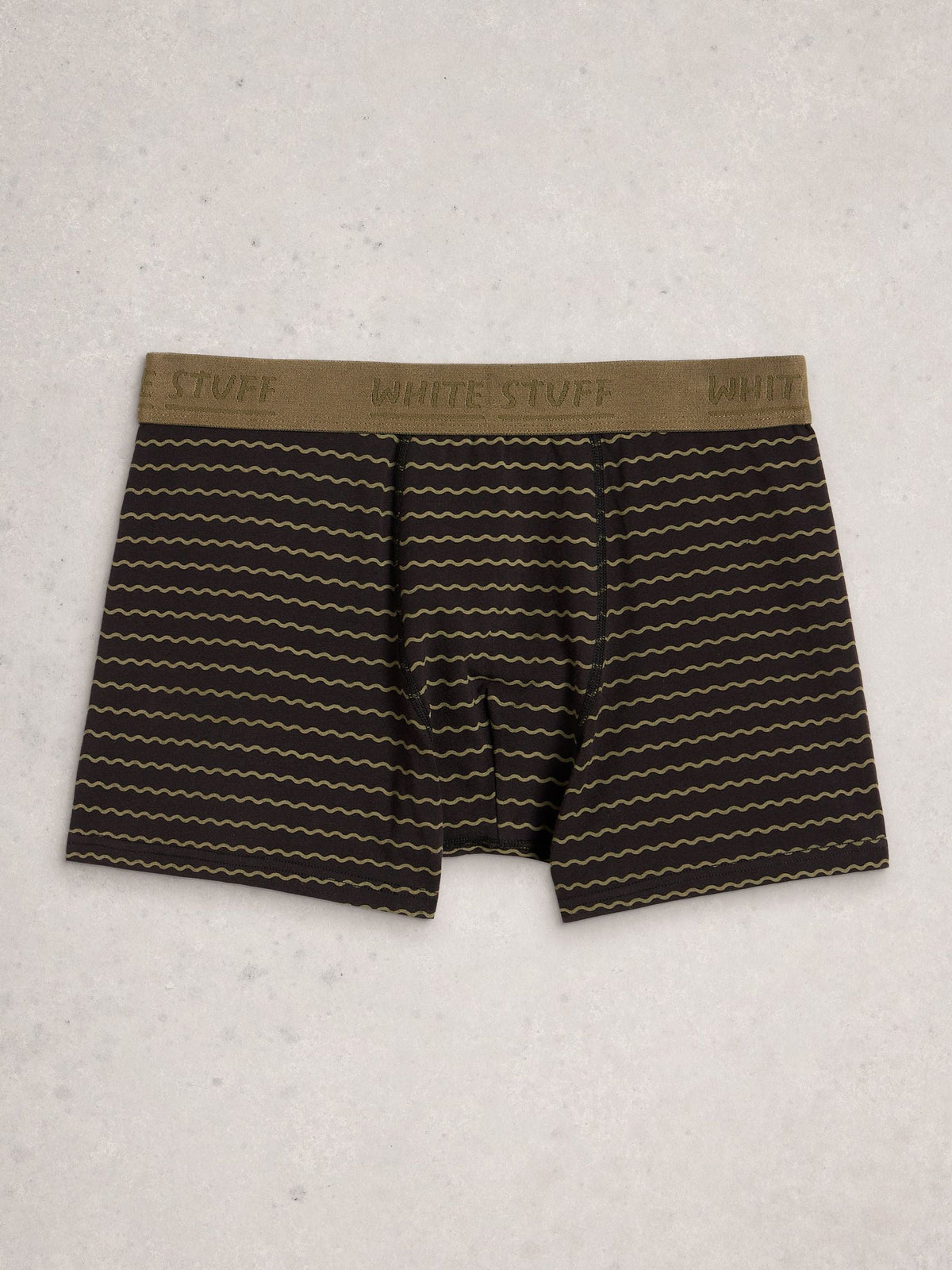 Dsiney Kidz - White Stuff Black Hove Stripe & Plain Boxers 2 Pack image 2