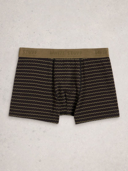 Dsiney Kidz - White Stuff Black Hove Stripe & Plain Boxers 2 Pack image 2